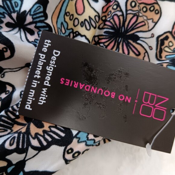 Butterfly pattern side ruched t-shirt dress - Picture 9 of 11